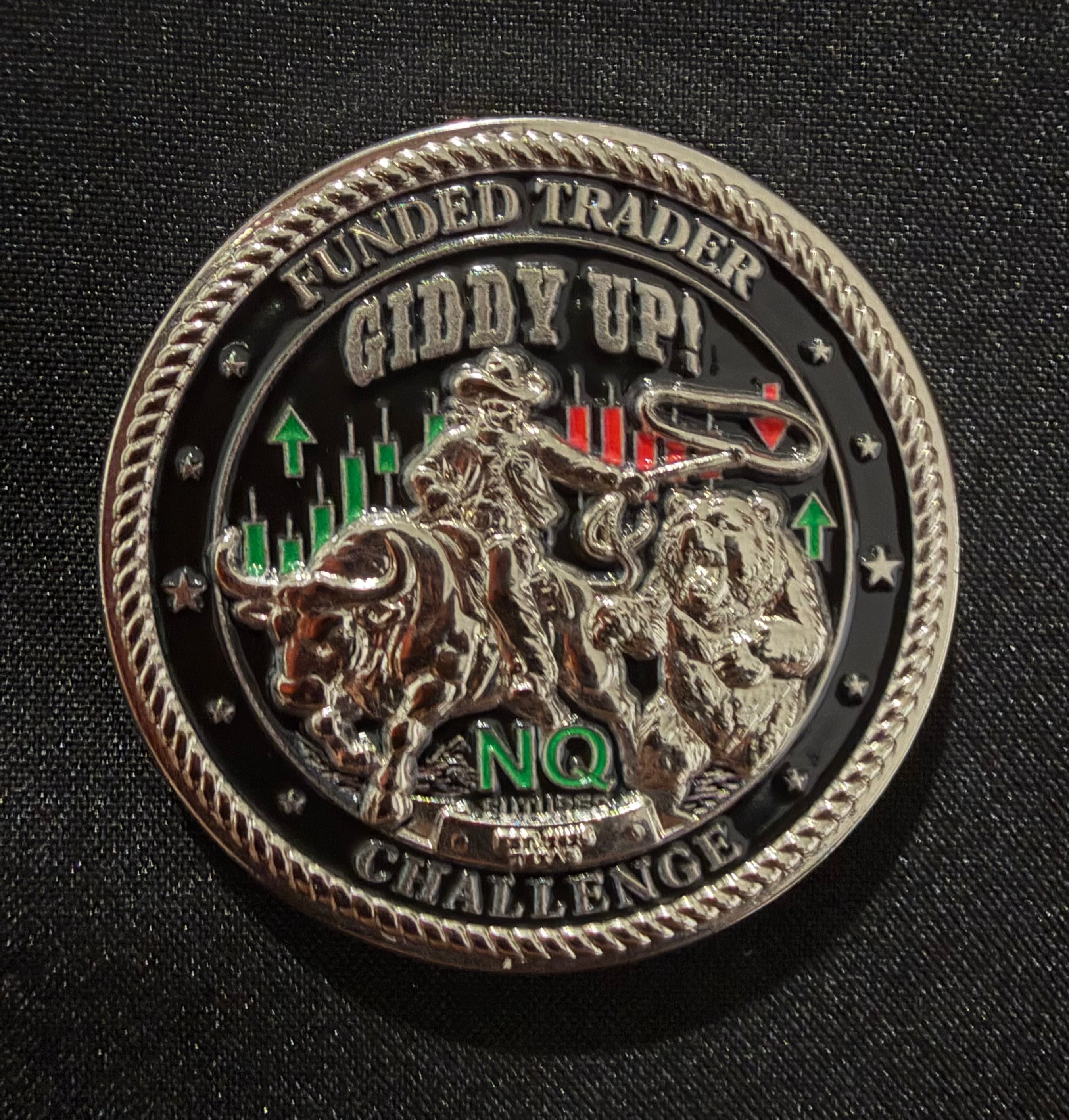 TRADING COWBOY CHALLENGE COIN 1.75"
