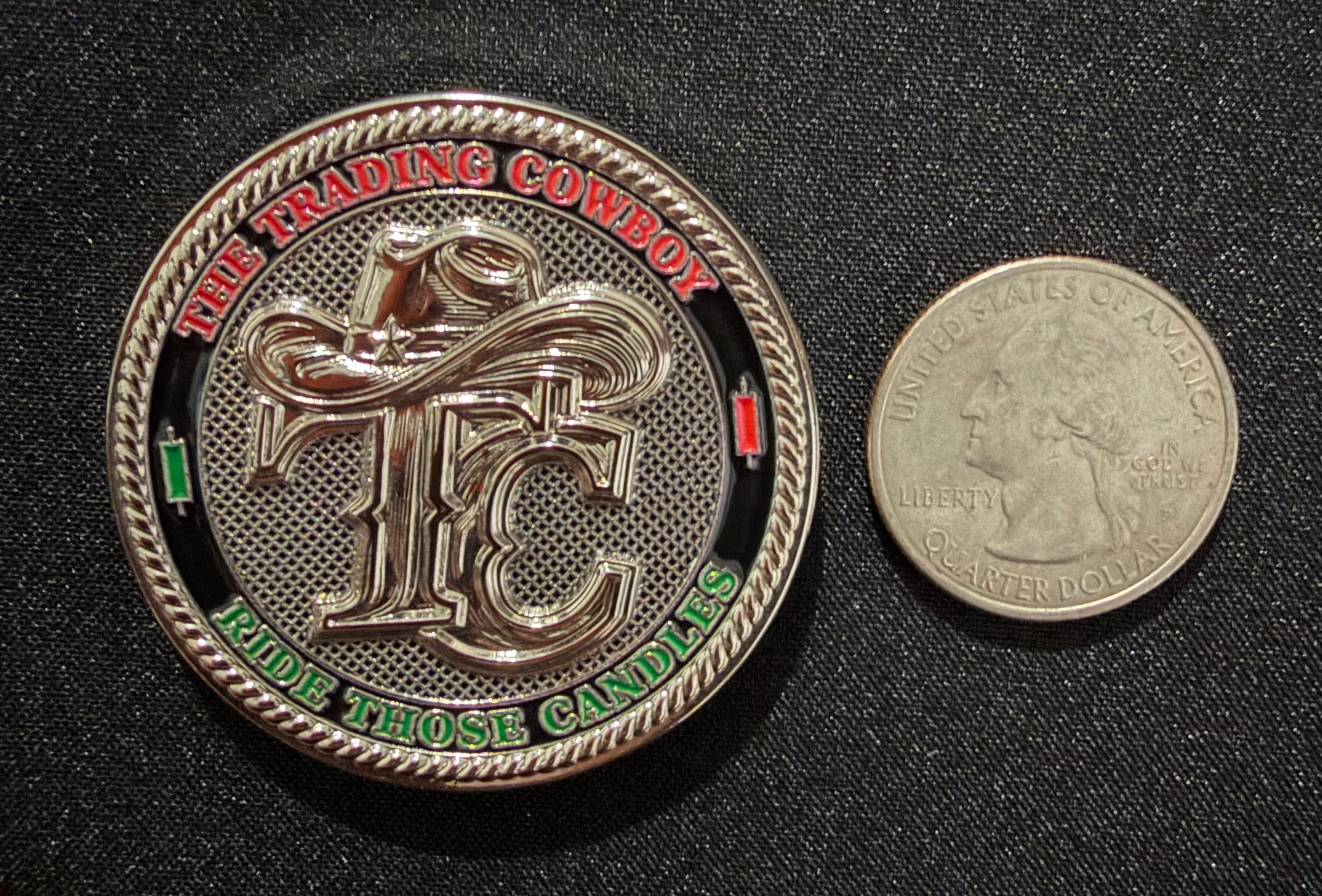 TRADING COWBOY CHALLENGE COIN 1.75"